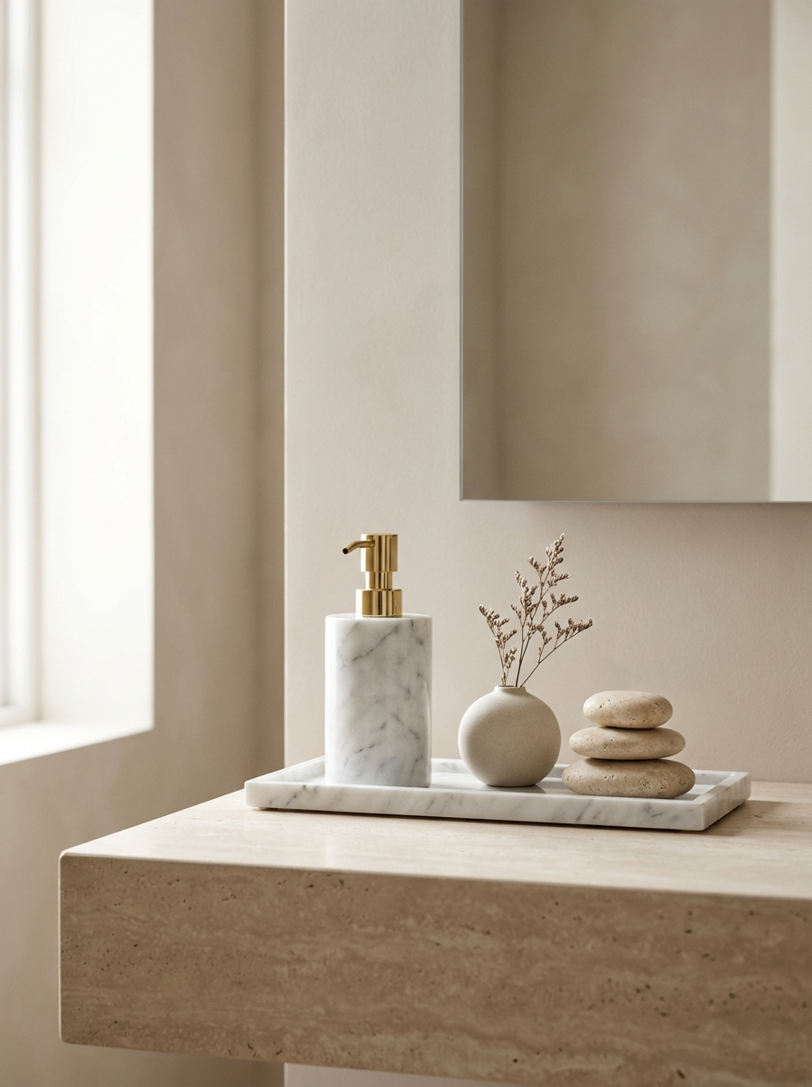 Marble bathroom set